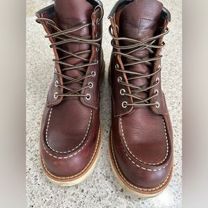 Red wing moc toe boots